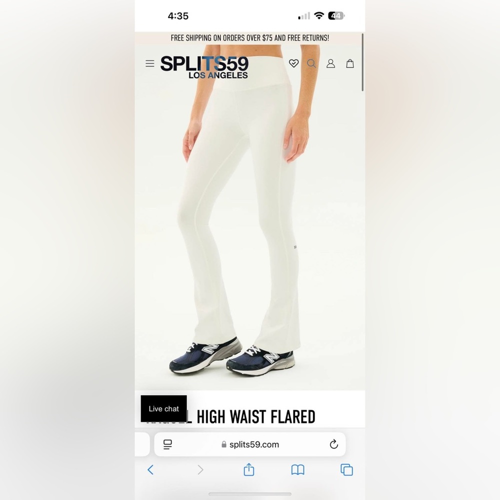 White Splits59 yoga pants. Originally $108 and selling for $75